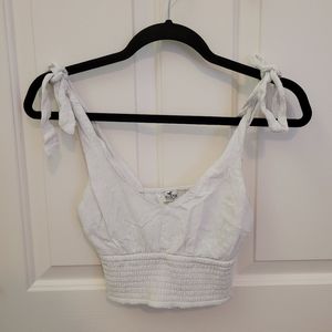 Hollister White Cropped Tank